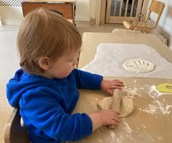 Pumpkin salt dough hand prints