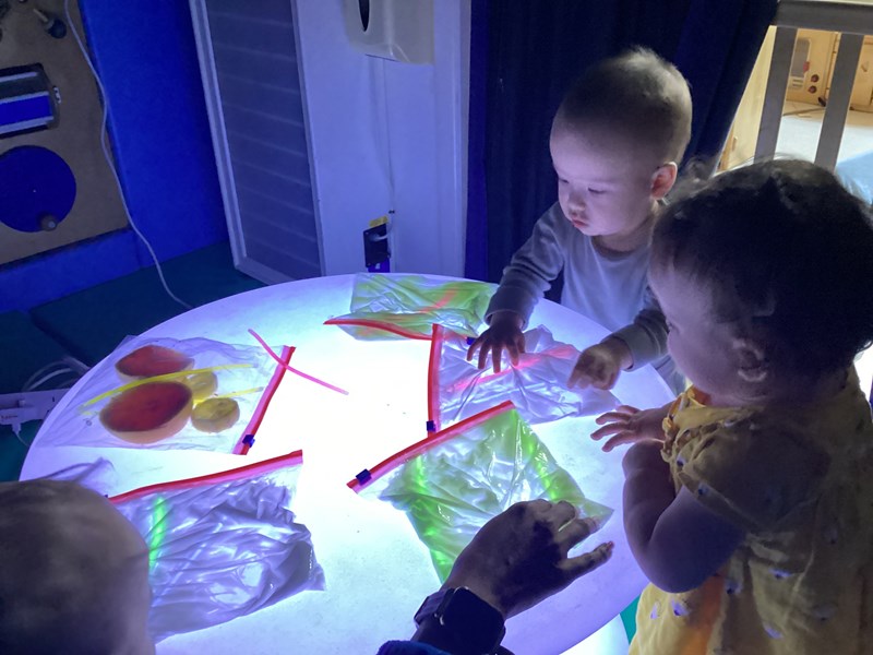 Glow stick sensory bags